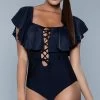 Be Wicked Maricela Flutter One Piece Swimsuit -Swimwear Promotion Store BW 1969 front2 2020JUN23576