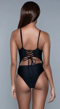 Be Wicked Alina One Piece Swimsuit -Swimwear Promotion Store BW 1978 black back 2020JUN23576