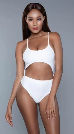 Be Wicked Alina One Piece Swimsuit -Swimwear Promotion Store BW 1978 white front 2020JUN23576