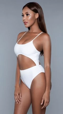 Be Wicked Alina One Piece Swimsuit -Swimwear Promotion Store BW 1978 white side 2020JUN23576