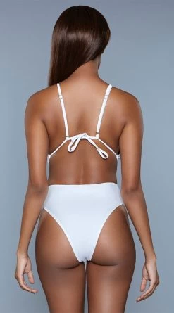 Be Wicked Trinity Tie One Piece Swimsuit -Swimwear Promotion Store BW 1979 white back 2020JUN23576