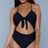 Be Wicked Delaney One Piece Swimsuit -Swimwear Promotion Store BW 1983 black front 2020JUN23576