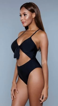Be Wicked Delaney One Piece Swimsuit -Swimwear Promotion Store BW 1983 black side 2020JUN23576