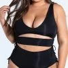 Plus Size Fiji High Waist Bikini Swimsuit 2 Plus Size Fiji High Waist Bikini Swimsuit -Swimwear Promotion Store ES 6619X BLK 3 YANDY PS02172022