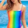 Right On Rainbow One Piece Swimsuit -Swimwear Promotion Store ES 6622 Rainbow Front 2020DEC28021