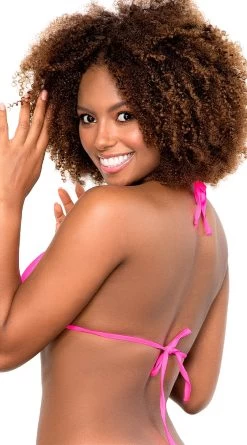 Basic Triangle Bikini Top 13 Basic Triangle Bikini Top -Swimwear Promotion Store ES 6646 Hot Pink Back 2020DEC28021