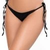 Basic Bikini Thong Bottom -Swimwear Promotion Store ES 6653 Black Front 2020DEC28021