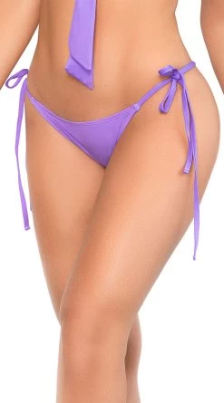 Basic Bikini Thong Bottom -Swimwear Promotion Store ES 6653 Bright Lavender Front 2020DEC28021