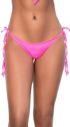 Basic Bikini Thong Bottom -Swimwear Promotion Store ES 6653 Hot Pink Front 2020DEC28021