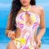 Pretty In Paint One Piece Swimsuit -Swimwear Promotion Store ES 67043 RetroPrint Front 2023APRIL