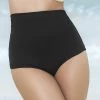 Classic High-Waisted Bikini Bottom -Swimwear Promotion Store ES 6854 Bottom Black Front 3