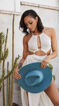 Ivory Cover-Up Beach Dress -Swimwear Promotion Store ES 7944 WHITE EDS Yandy 20224THOFJULY 4076