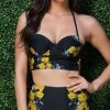 Yandy High Waisted Golden Rose Bikini Bottom -Swimwear Promotion Store EY 3802T 3802B PS08232017