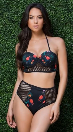 Yandy High Waisted Tropical Getaway Bikini Bottom