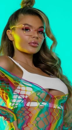 Yandy Morganite Glow Peek-A-Boo Bikini Top -Swimwear Promotion Store EY 4031T TOP PRIDE PS05292020 3