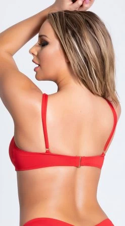 Yandy Morganite Glow Peek-A-Boo Bikini Top -Swimwear Promotion Store EY 4031T TOP RED PS04042019 11