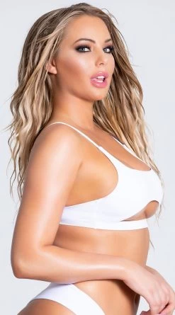 Yandy Morganite Glow Peek-A-Boo Bikini Top -Swimwear Promotion Store EY 4031T TOP WHITE PS04042019 14