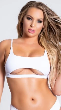 Yandy Morganite Glow Peek-A-Boo Bikini Top -Swimwear Promotion Store EY 4031T TOP WHITE PS04042019 8