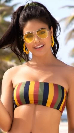 Yandy Disco Diva Bandeau Swim Top -Swimwear Promotion Store EY 4065T TOP 25 2019SWIM Boogie a