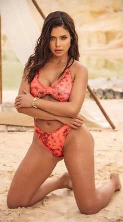 Yandy Apple Of My Dye One Piece Swimsuit -Swimwear Promotion Store EY 4170 ORANGE SWIM EDITORIALS 2020 15