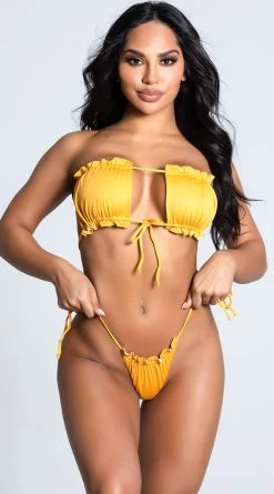 Yandy Stay Current Bikini Bottom 22 Yandy Stay Current Bikini Bottom -Swimwear Promotion Store EY 4208T 4208B YELLOW 2 PS12172020