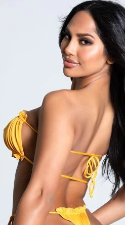 Yandy Stay Current Halter Bandeau Top -Swimwear Promotion Store EY 4208T TOP YELLOW 10 PS12172020