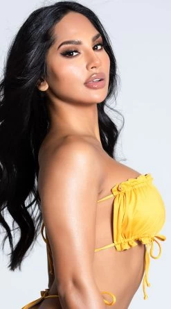 Yandy Stay Current Halter Bandeau Top -Swimwear Promotion Store EY 4208T TOP YELLOW 7 PS12172020