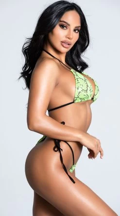 Yandy Snake It Til You Make It Bikini Bottom -Swimwear Promotion Store EY 4210T 4210B GREEN 6 PS12172020