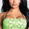 Yandy Snake Around Bandeau Top -Swimwear Promotion Store EY 4216T TOP GREEN 1 PS12172020