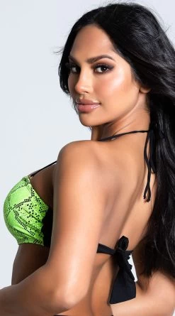 Yandy Snake Around Bandeau Top -Swimwear Promotion Store EY 4216T TOP GREEN 9 PS12172020