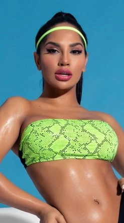 Yandy Snake Around Bandeau Top -Swimwear Promotion Store EY 4216T TOP PS12182020 EDS 252