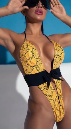 Yandy Golden Hour Cobra One Piece Swimsuit -Swimwear Promotion Store EY 4217 PS12182020 EDS 088