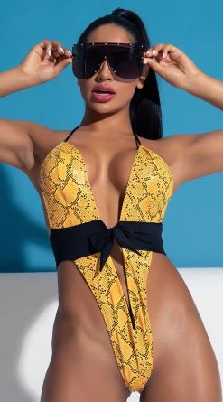 Yandy Golden Hour Cobra One Piece Swimsuit -Swimwear Promotion Store EY 4217 PS12182020 EDS 104