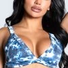 Yandy Dye Hard For Love Triangle Bikini Top -Swimwear Promotion Store EY 4220T TOP BLUE 3 PS12172020
