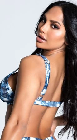 Yandy Dye Hard For Love Triangle Bikini Top -Swimwear Promotion Store EY 4220T TOP BLUE 9 PS12172020