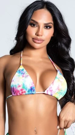 Yandy Tempting Tie Dye Bikini Top