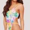 Yandy Old Habits Dye Hard One Piece Swimsuit -Swimwear Promotion Store EY 4223 YANDY ONE PIECE SWIMSUIT RAINBOW TIE DYE 1378