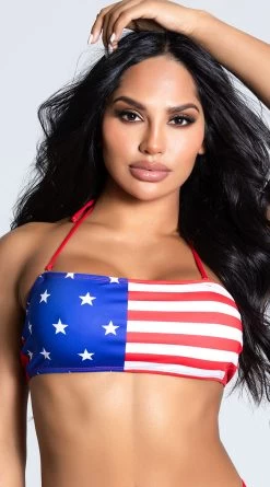 Yandy Pride Or Die Bandeau Top -Swimwear Promotion Store EY 4227T TOP AMERICA 1 PS12172020