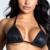 Yandy All That Glitters Triangle Bikini Top -Swimwear Promotion Store EY 4233T TOP BLACK 2 PS12172020
