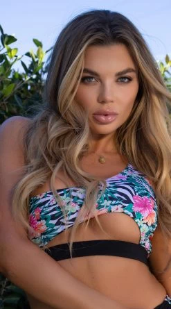 Yandy Caribbean Bliss One Shoulder Bikini Top -Swimwear Promotion Store EY 4299T TOP ZEBRA 1 EDS YANDY 2022SWIM copy