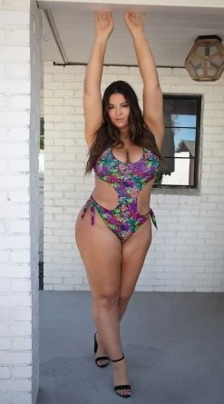 Yandy Plus Size Tropical Oasis One Piece Swimsuit -Swimwear Promotion Store EY 4301X LEO 2 EDS YANDY 2022SWIM