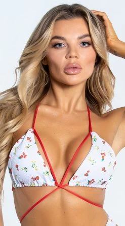 Yandy Botanical Babe Strappy Bikini Top -Swimwear Promotion Store EY 4309T TOP WHT 2 YANDY PS02172022 copy
