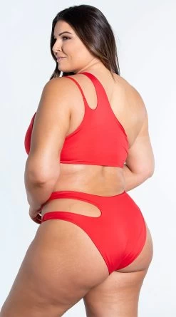 Yandy Plus Size Double Strapped Bikini Bottom -Swimwear Promotion Store EY 4322TX 4322BX RED 9 YANDY PS02172022