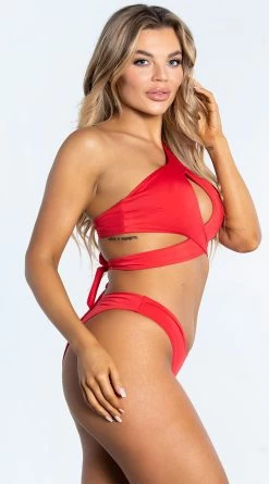 Yandy Basic Low Rise Bikini Bottom -Swimwear Promotion Store EY 4324T 4324B RED 5 YANDY PS02172022
