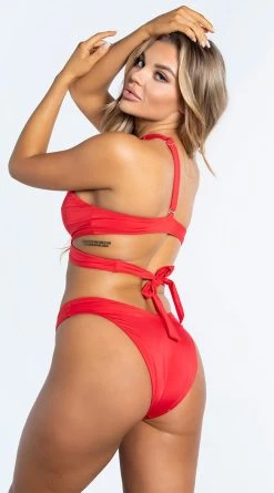Yandy Basic Low Rise Bikini Bottom -Swimwear Promotion Store EY 4324T 4324B RED 9 YANDY PS02172022