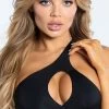 Yandy Wraparound Basic Bikini Top -Swimwear Promotion Store EY 4324T TOP BLK 2 YANDY PS02172022 copy