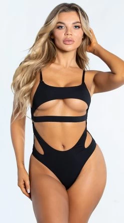 Yandy Yacht Today One Piece Swimsuit -Swimwear Promotion Store EY 4326 BLK 2 YANDY PS02172022