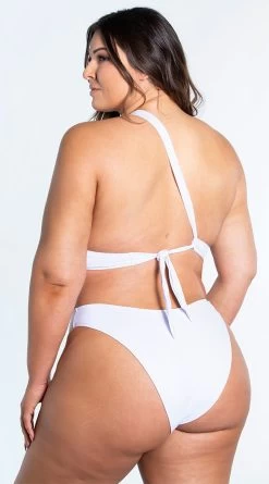 Yandy Plus Size Essential White Basic Bikini Bottom -Swimwear Promotion Store EY 4329TX 4329BX WHT 8 YANDY PS02172022 copy