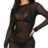 Forplay Sheer Clear Cover-Up Dress -Swimwear Promotion Store FP 441424 black alt3 lg 2021APR29176