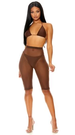 Forplay Take Cover Mesh Biker Shorts